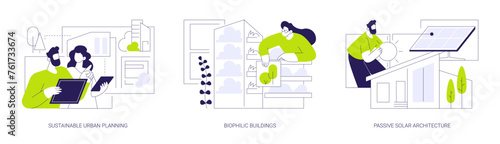 Modern urban architecture abstract concept vector illustrations.