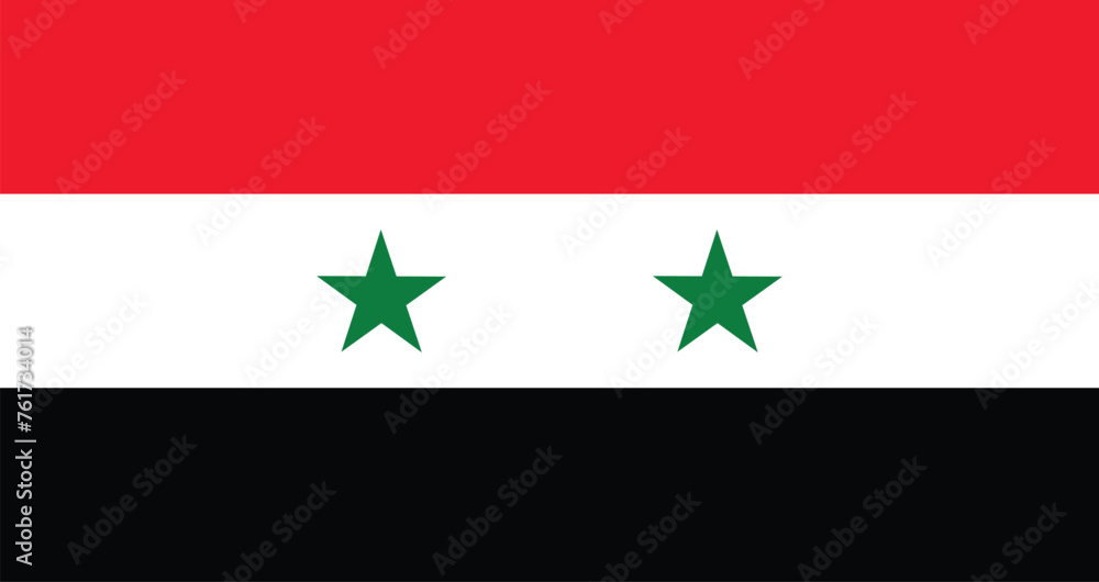 Flat Illustration of the Syria national flag. Syria flag design.
Flat Illustration of the Syria national flag. Syria flag design.