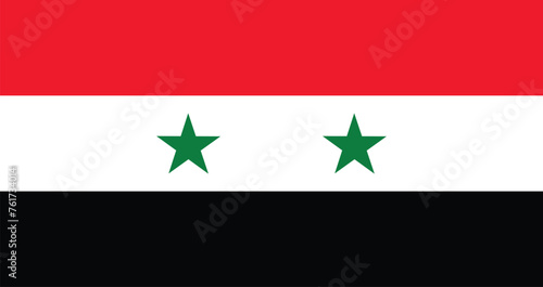 Flat Illustration of the Syria national flag. Syria flag design. 
