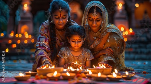 A photograph of Diwali celebration