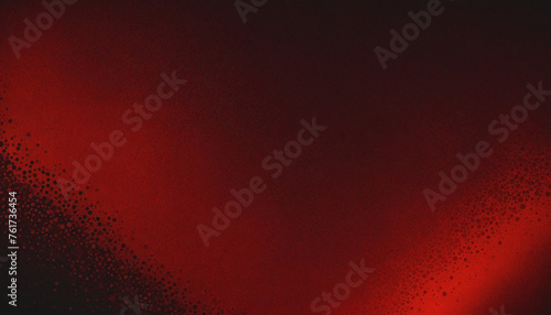 Abstract geometric red grny gradient background design, noise texture effect, dark red black banner