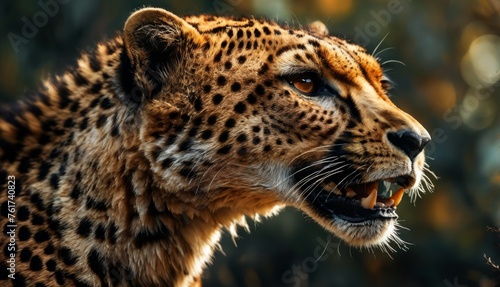  a close up of a cheetah's face with it's mouth open and it's mouth wide open.