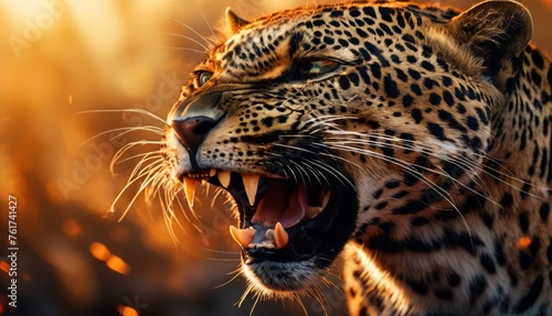  a close up of a leopard with it s mouth open and it s mouth wide open with it s mouth wide open.