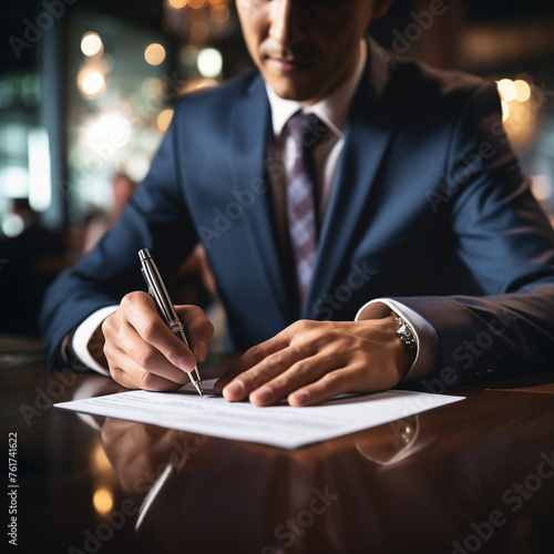 manager unterschreibt vertrag business büro unterschrift