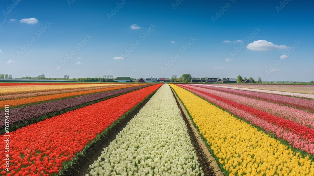 rows of colorful flowers