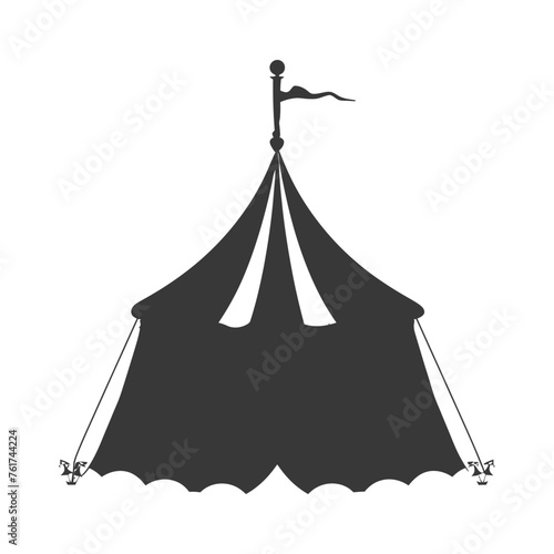 Silhouette Circus Tent black color only