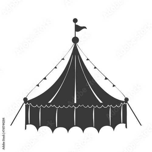 Silhouette Circus Tent black color only