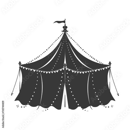 Silhouette Circus Tent black color only