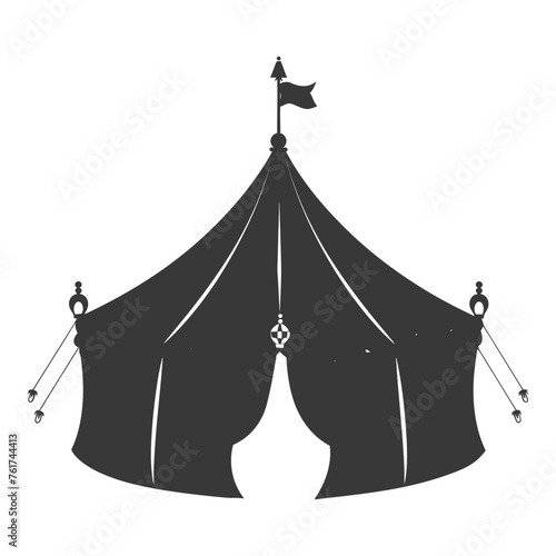 Silhouette Circus Tent black color only