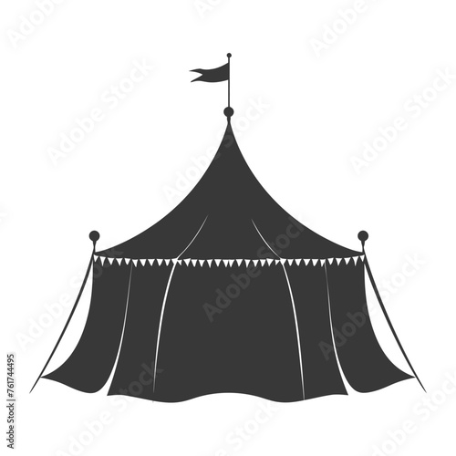 Silhouette Circus Tent black color only