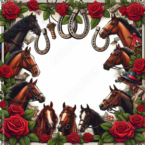 Horse racing background graphics template © karenfoleyphoto