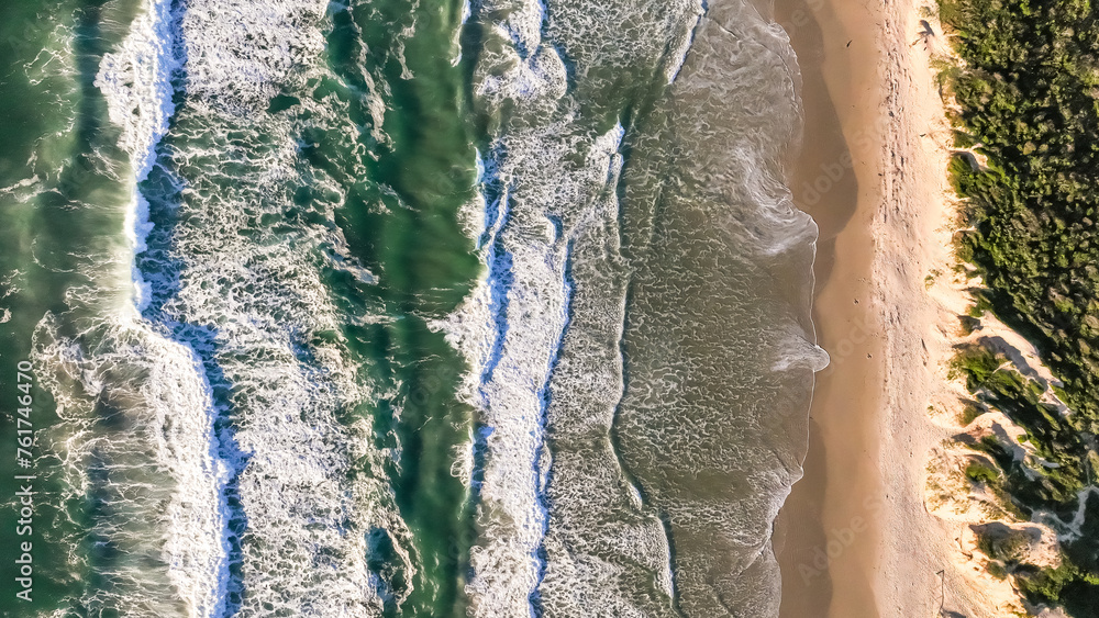 Joaquina Beach in Florianopolis. Aerial view. Joaquina Beach in Florianopolis. Aerial view.
