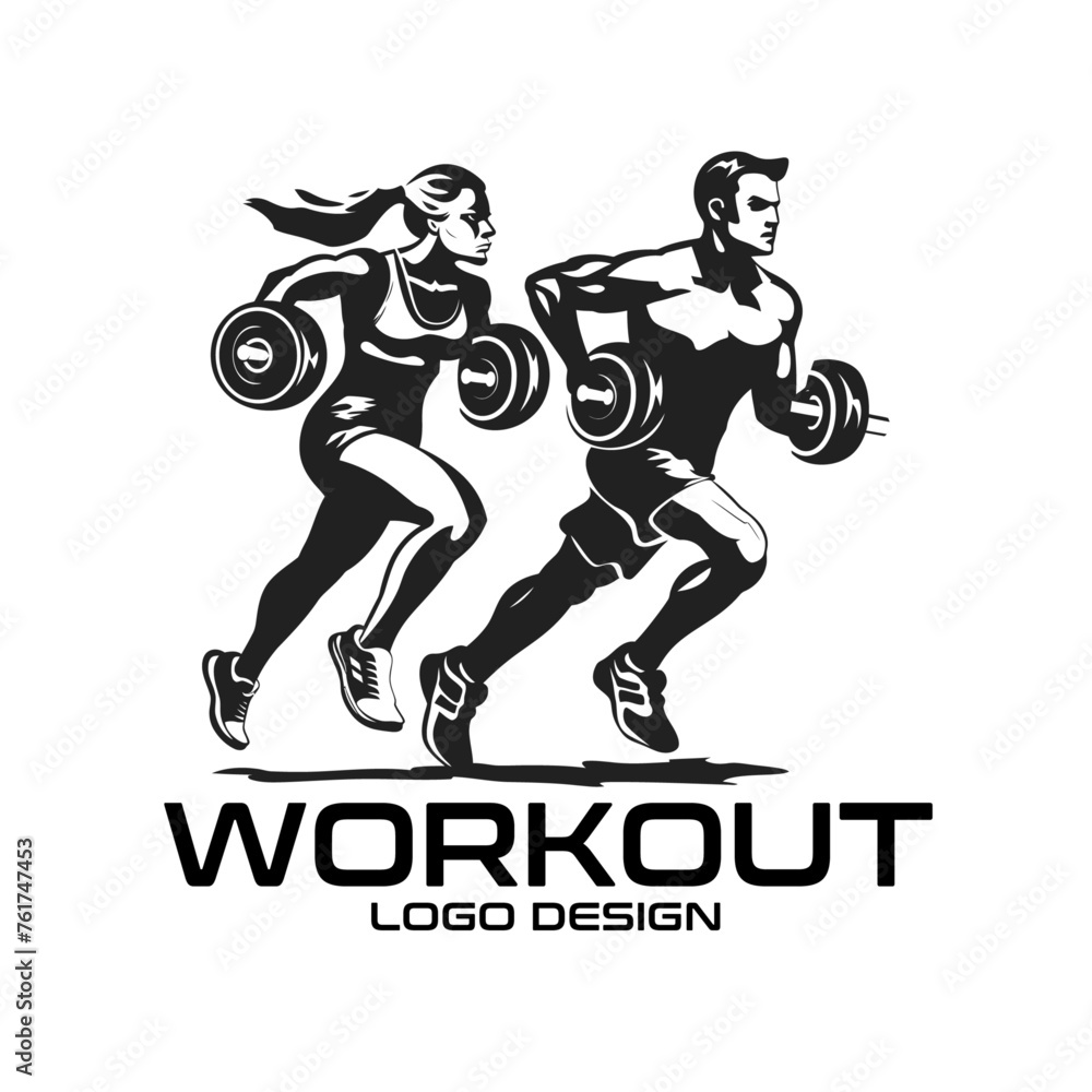 Workout Vector Logo Design