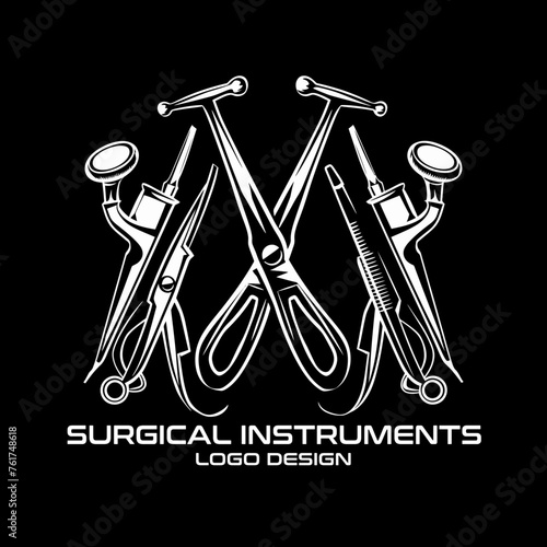 Surgical Instruments Vector Logo Design