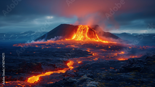 Nature's fury unleashed: volcanic eruptions wreak havoc on landscapes.