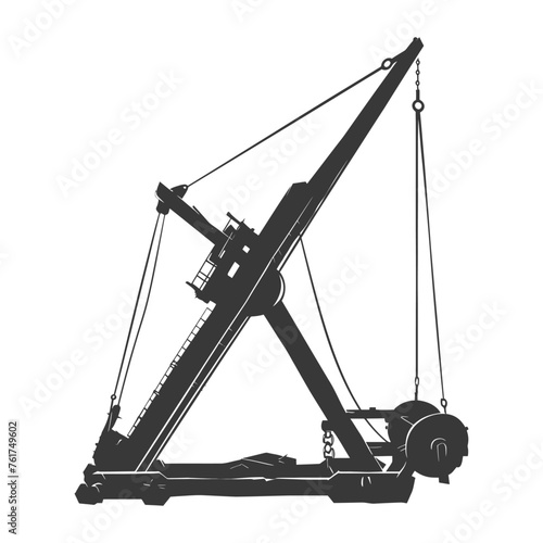 Silhouette Giant Sling Trebuchet full black color only