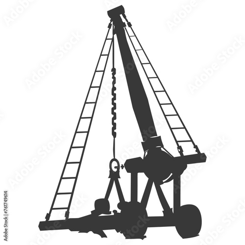 Silhouette Giant Sling Trebuchet full black color only