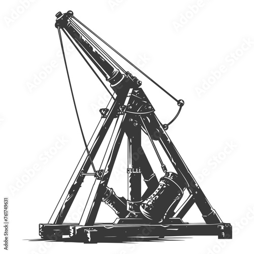 Silhouette Giant Sling Trebuchet full black color only