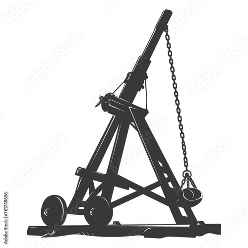 Silhouette Giant Sling Trebuchet full black color only