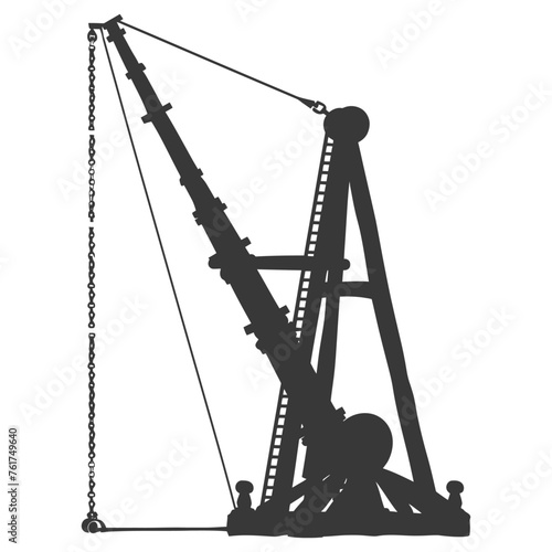 Silhouette Giant Sling Trebuchet full black color only
