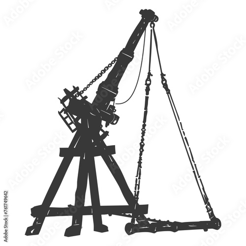 Silhouette Giant Sling Trebuchet full black color only