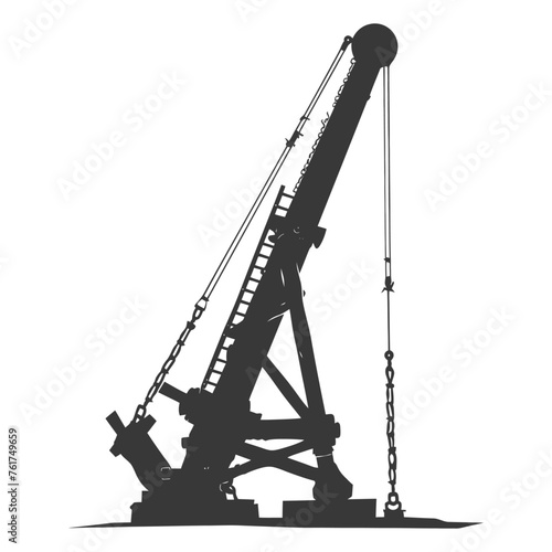 Silhouette Giant Sling Trebuchet full black color only