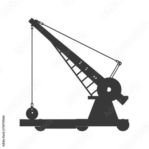 Silhouette Giant Sling Trebuchet full black color only