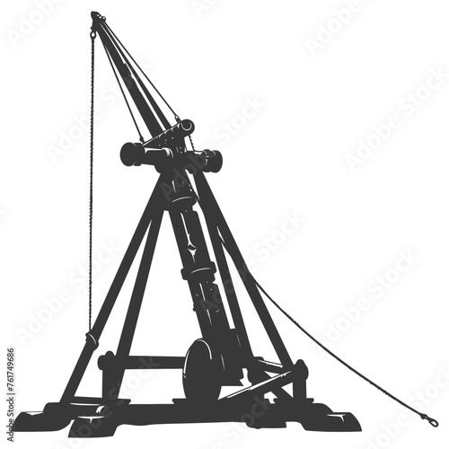 Silhouette Giant Sling Trebuchet full black color only