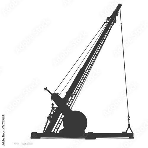Silhouette Giant Sling Trebuchet full black color only