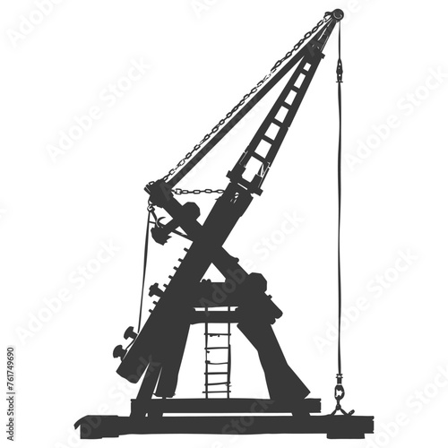 Silhouette Giant Sling Trebuchet full black color only