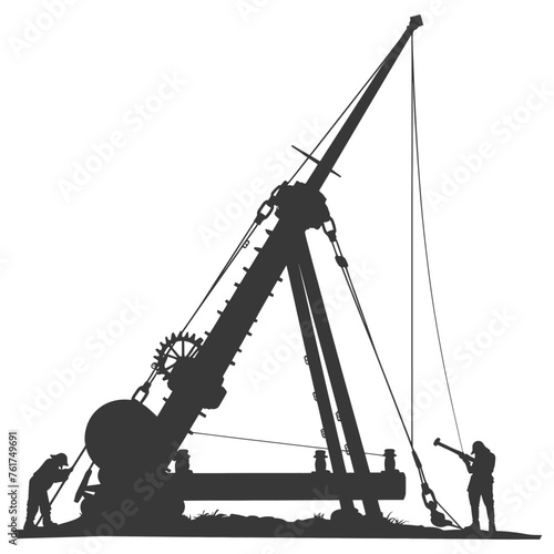 Silhouette Giant Sling Trebuchet full black color only