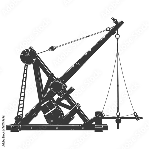 Silhouette Giant Sling Trebuchet full black color only