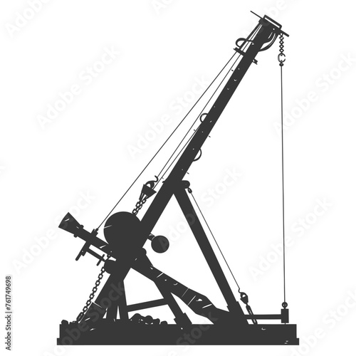 Silhouette Giant Sling Trebuchet full black color only