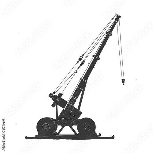 Silhouette Giant Sling Trebuchet full black color only