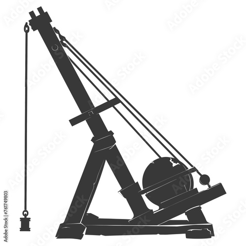 Silhouette Giant Sling Trebuchet full black color only