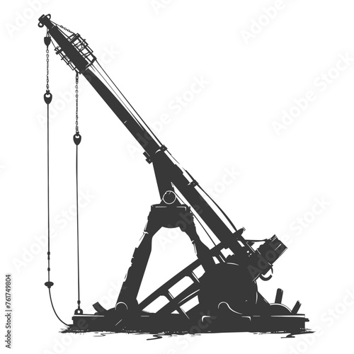 Silhouette Giant Sling Trebuchet full black color only