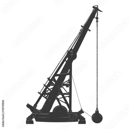 Silhouette Giant Sling Trebuchet full black color only