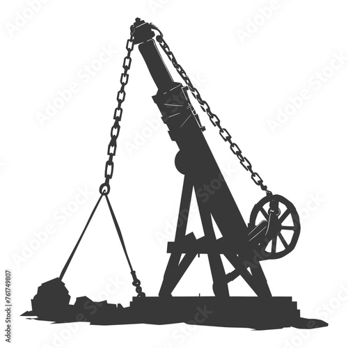 Silhouette Giant Sling Trebuchet full black color only
