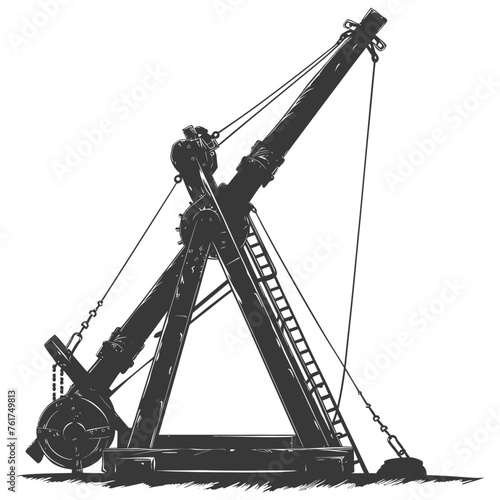 Silhouette Giant Sling Trebuchet full black color only