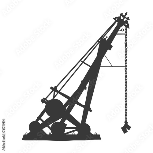 Silhouette Giant Sling Trebuchet full black color only