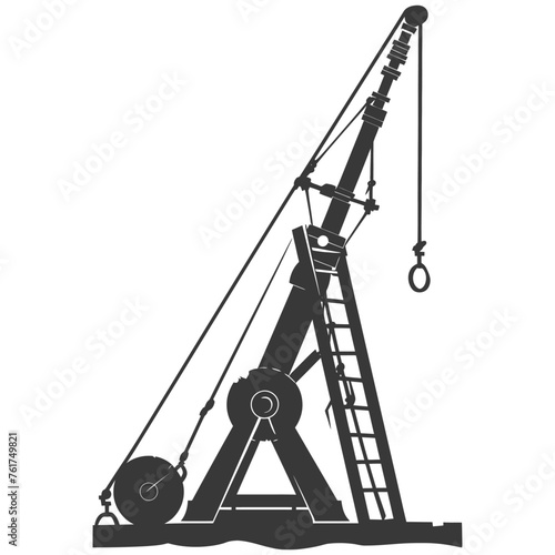 Silhouette Giant Sling Trebuchet full black color only