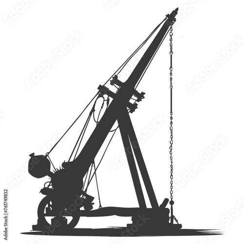 Silhouette Giant Sling Trebuchet full black color only
