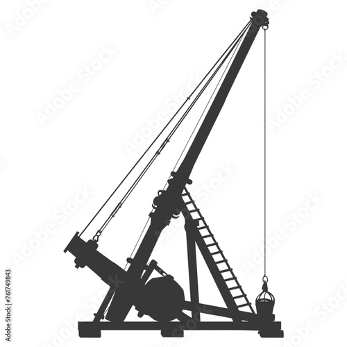 Silhouette Giant Sling Trebuchet full black color only