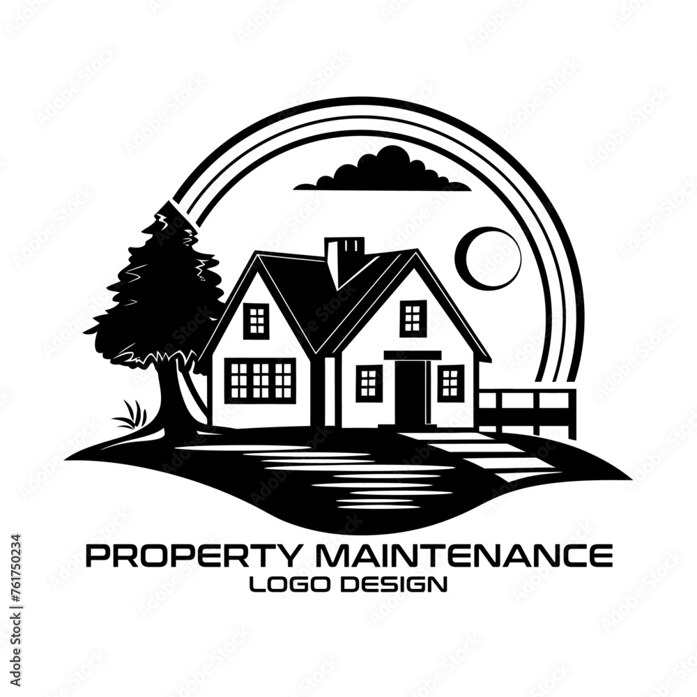 Fototapeta premium Property Maintenance Vector Logo Design