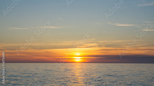 Sunset over the sea in the istrian village named Umag © Rodrigo