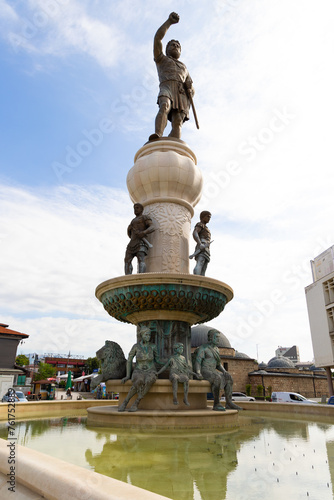 Philipp II Statue in Skopje, Nordmazedonien