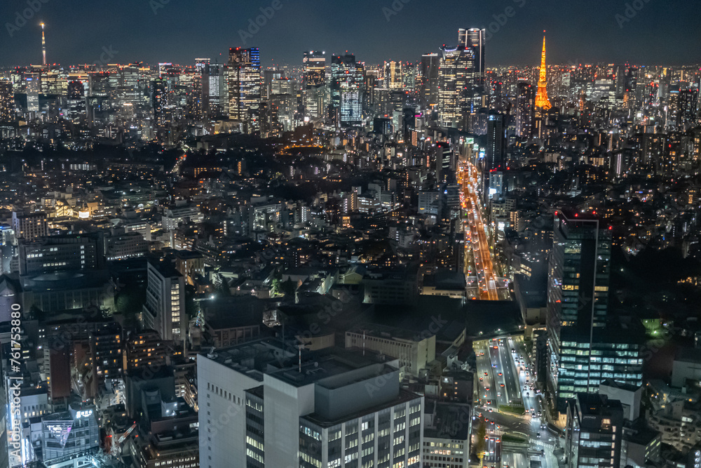 view of Shibuya sky in midnight