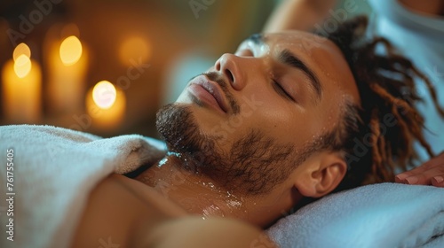 A man getting a massage to relax his muscles
