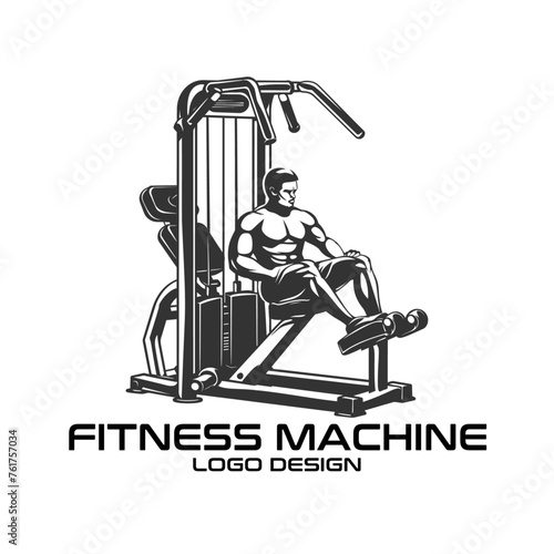 Fitness Machine Vector Logo Design