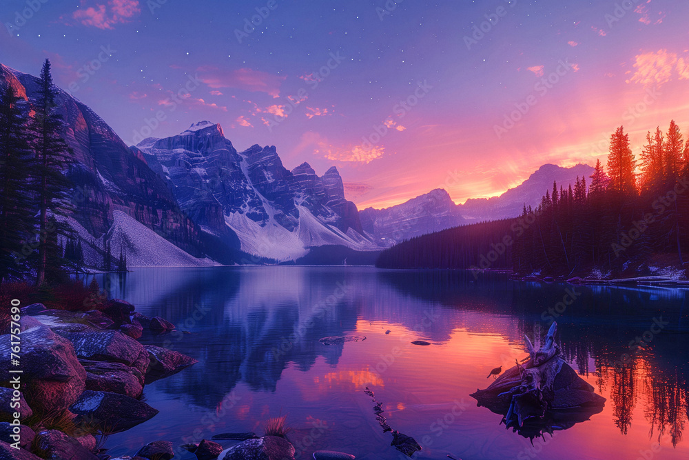 Beautiful mountain lake scenic